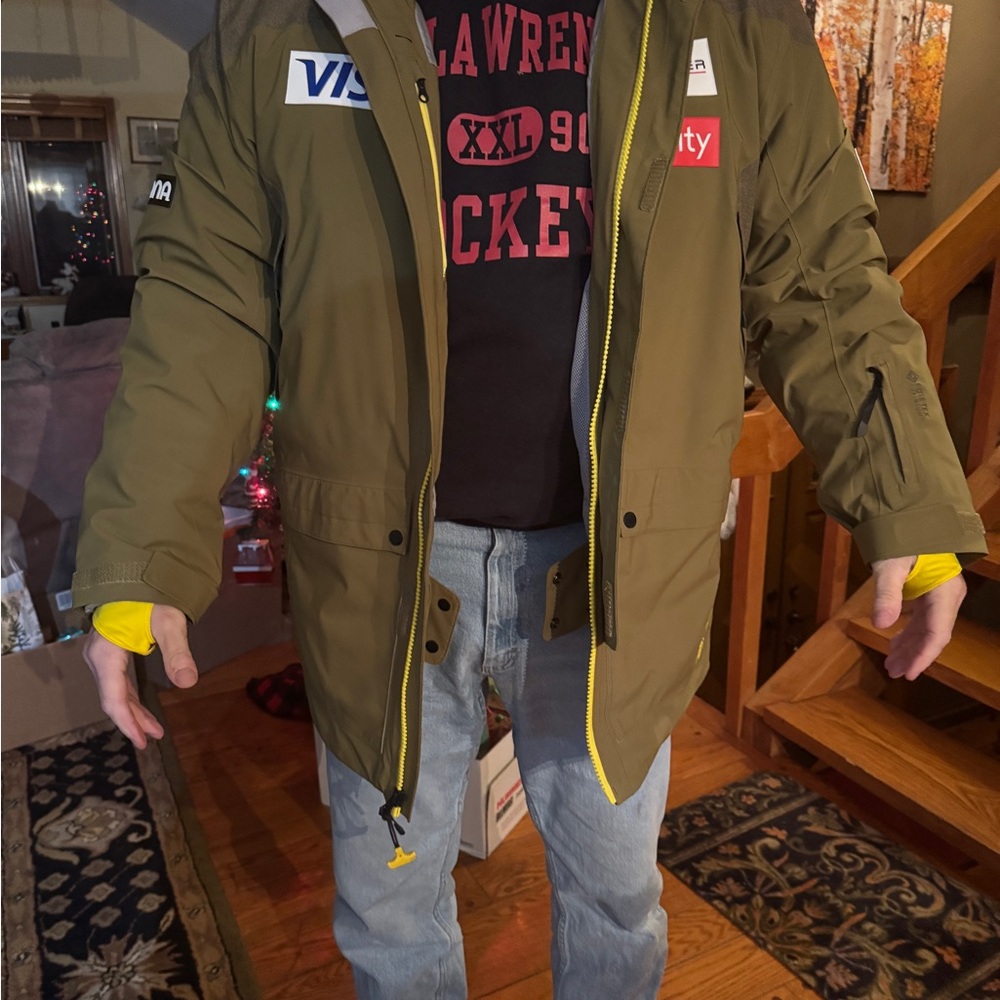 US Ski Team Spyder Olive and Gray Performance Jacket